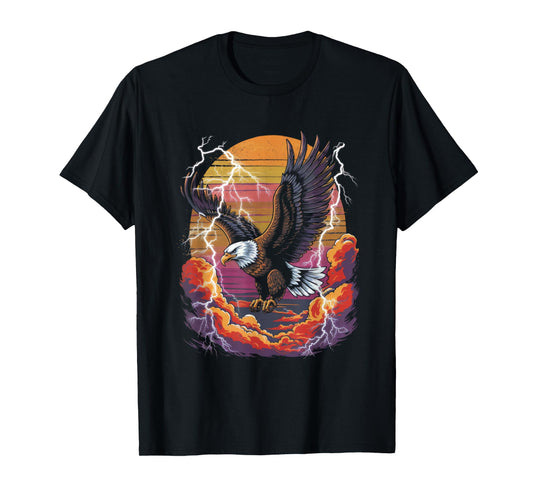Bald eagle Bird Nature Usa Lightning T-Shirt