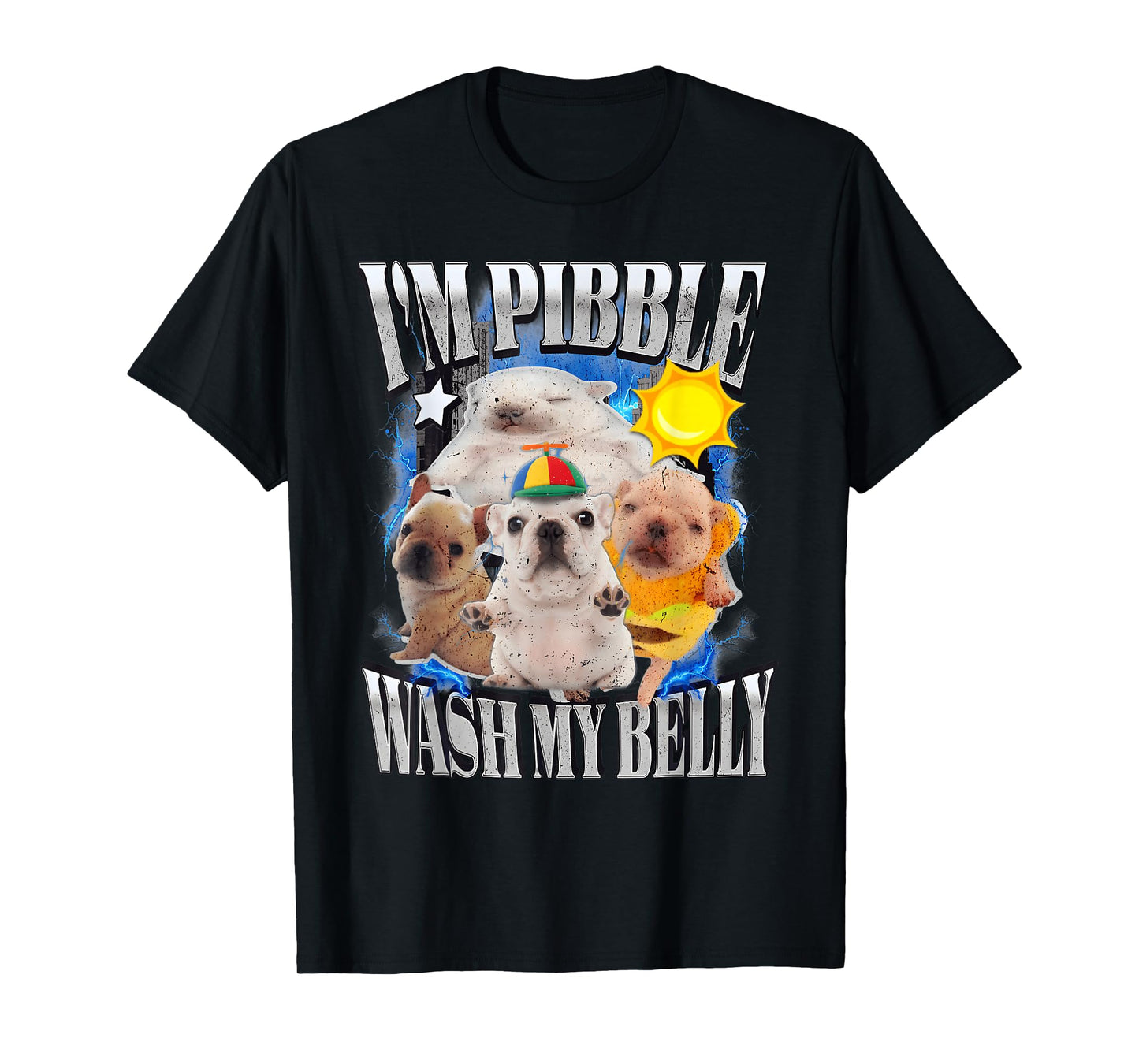 I Am Pibble Wash My Belly Pibble Meme Funny Dog Brainrot T-Shirt