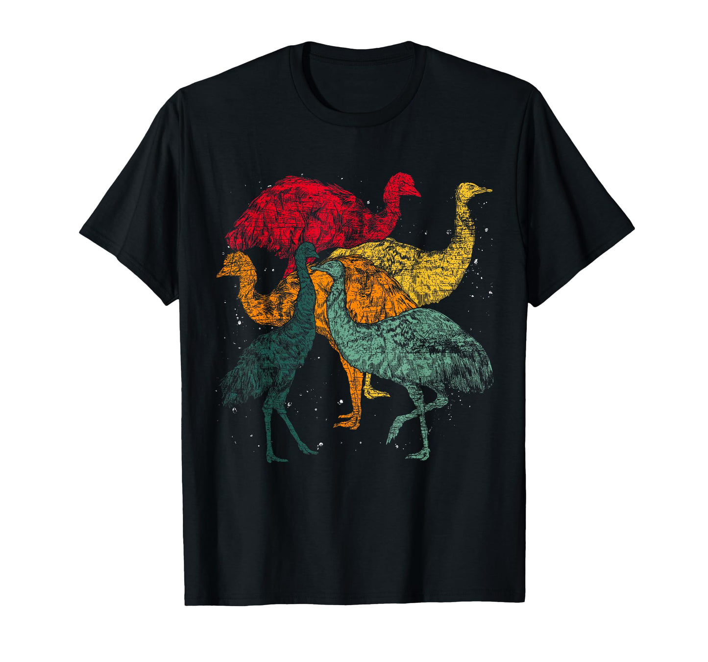 Retro Australian Animal Emu Lover Flightless Bird Emu T-Shirt