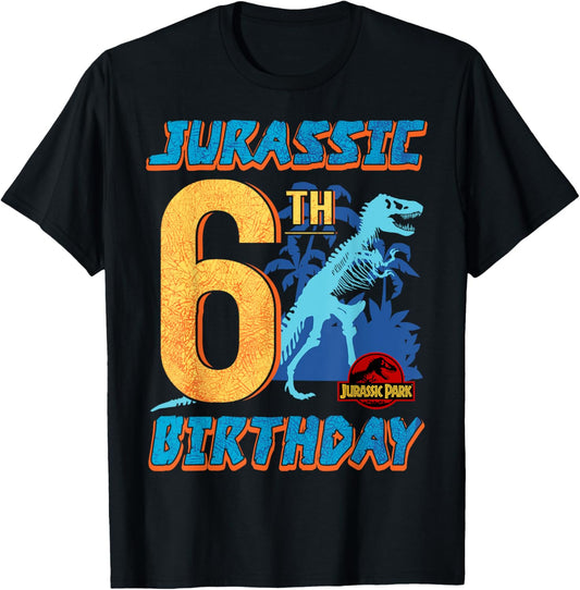 Jurassic Park 6th Birthday T Rex T-Shirt