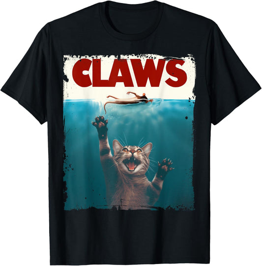 Claws Funny Cat I Love Cat Paws Cat Parody Animal Lover T-Shirt