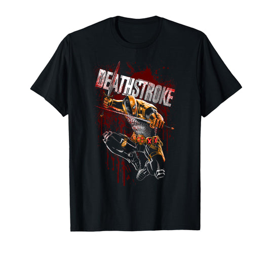Batman Deathstroke Blood Splattered T-Shirt