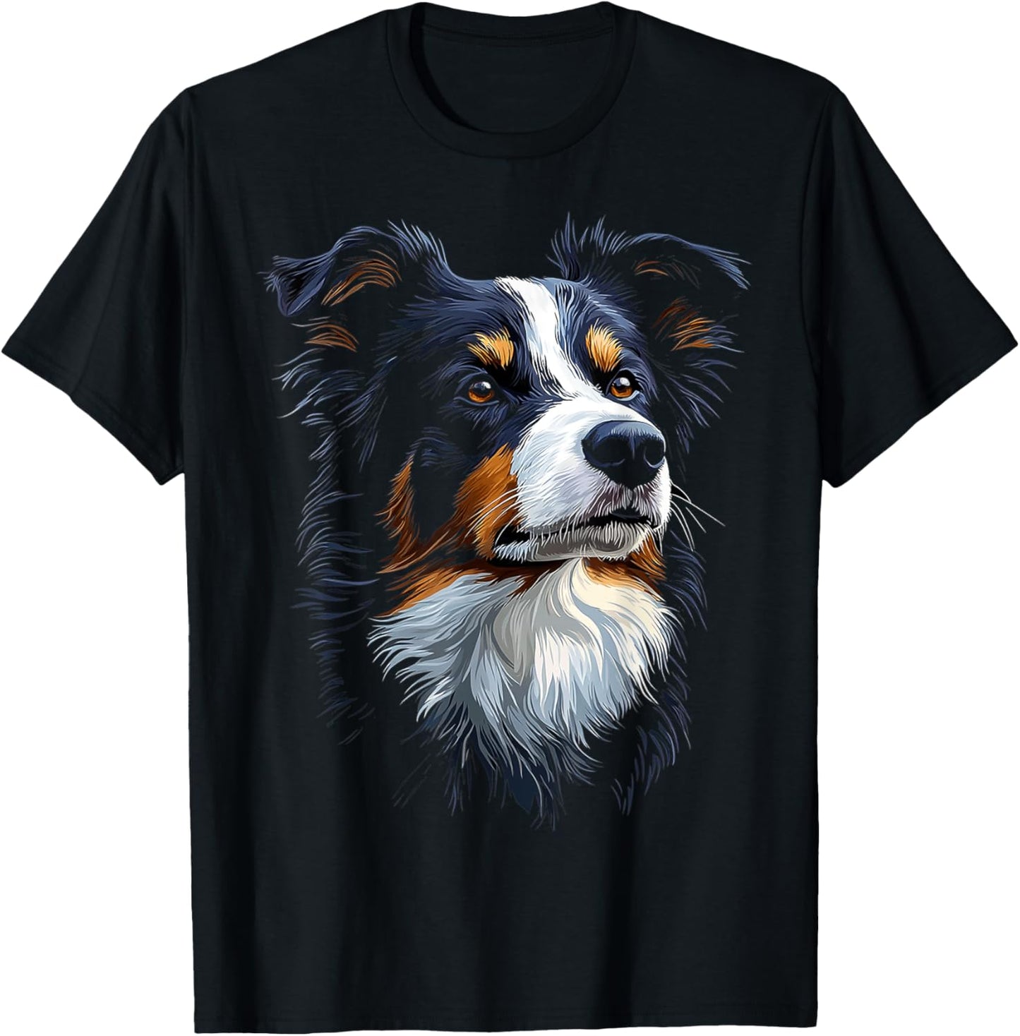 Border Collie Dog Motif Pet Artwork Border Collie T-Shirt