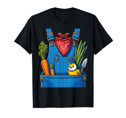 Funny Farmer Costume Halloween Simple Cute Farm Women Men T-Shirt