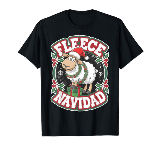 Funny Sheep Winter Christmas Fleece Navidad T-Shirt