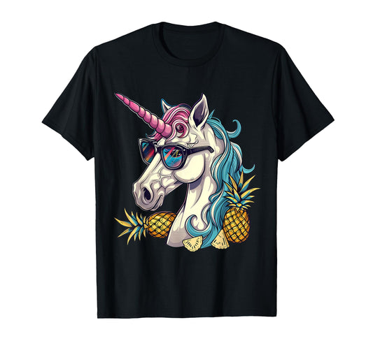 Pineapple Unicorn Pineapple Fruit Unicorn Lover Portrait T-Shirt