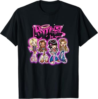 Bratz Dolls With Style Group Shot Retro Big Chest Poster T-Shirt