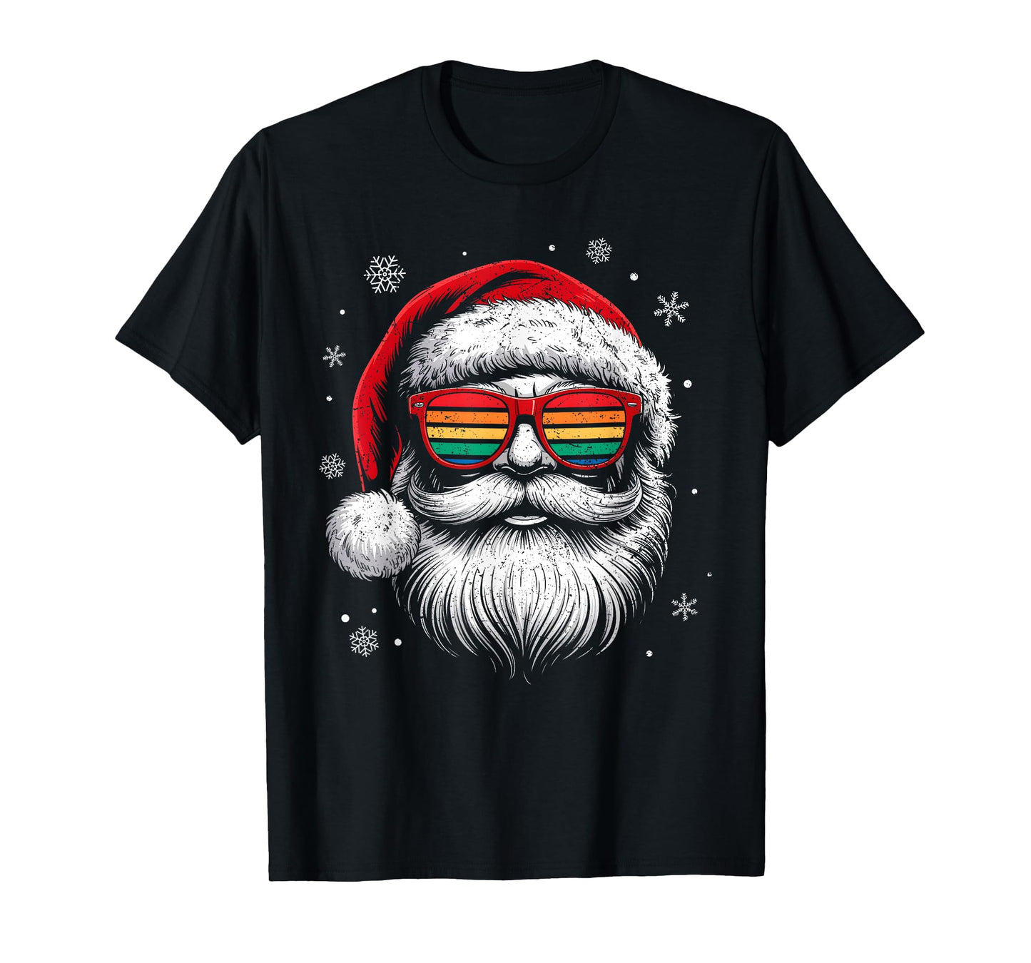 Sunglasses Santa Hat Summer Christmas Xmas In July Men Boy T-Shirt