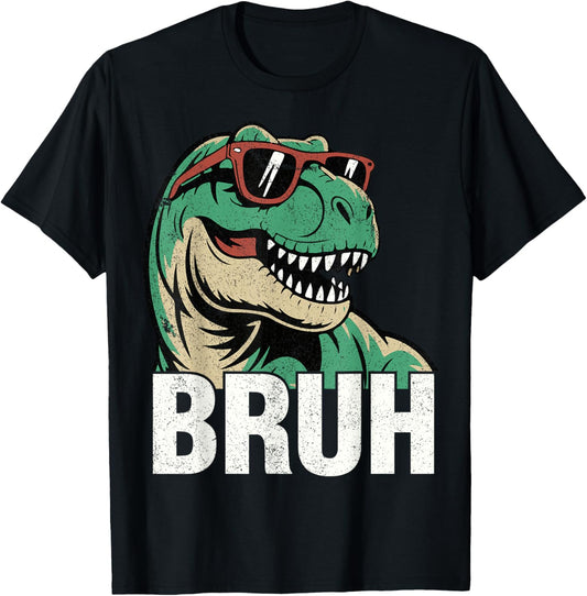 Bruh Dinosaur Boys Adult Toddler Kids T-rex Mens Dinosaur T-Shirt