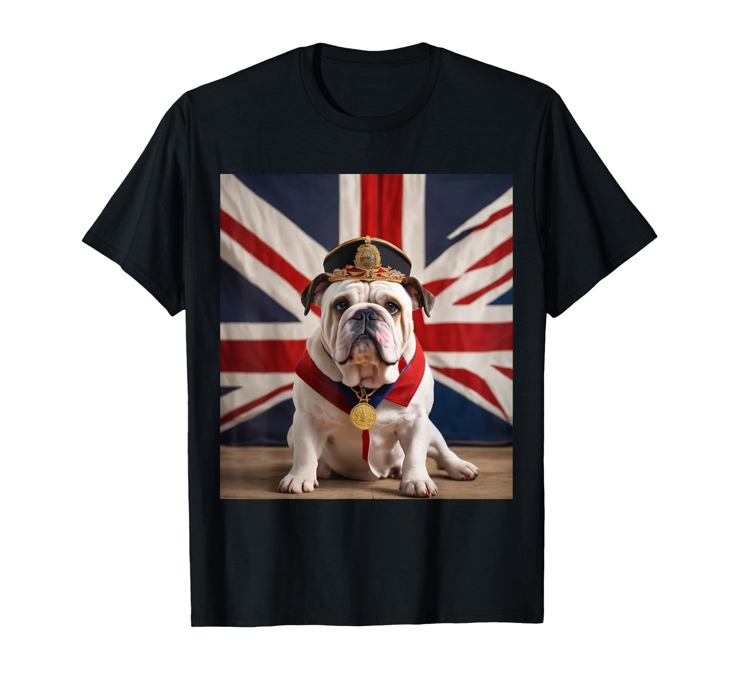 British Bulldog Patriotic Union Jack T-Shirt for Women Men