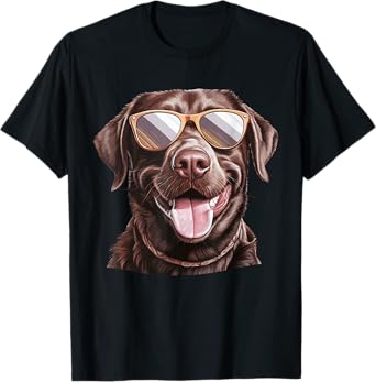 Chocolate Lab with Sunglasses, Cool Chocolate Lab T-Shirt
