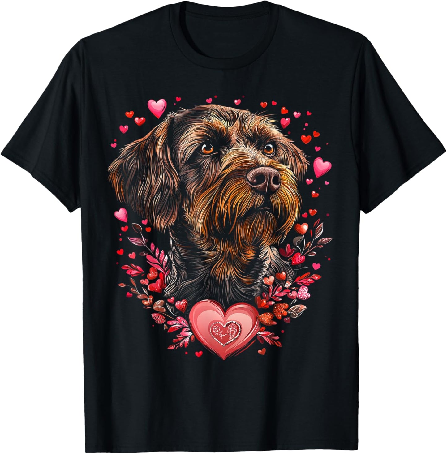 Valentine's Day Wirehaired Pointing Griffon T-Shirt