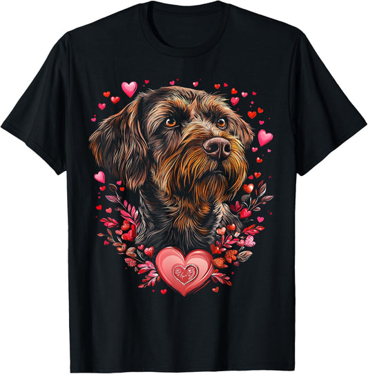 Valentine's Day Wirehaired Pointing Griffon T-Shirt