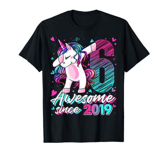 6 Year Old Unicorn Gifts For Girls 6th Birthday Girl Party T-Shirt