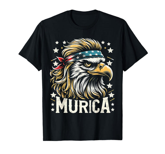4th of July Patriotic Funny Eagle July 4th USA Murica T-Shirt