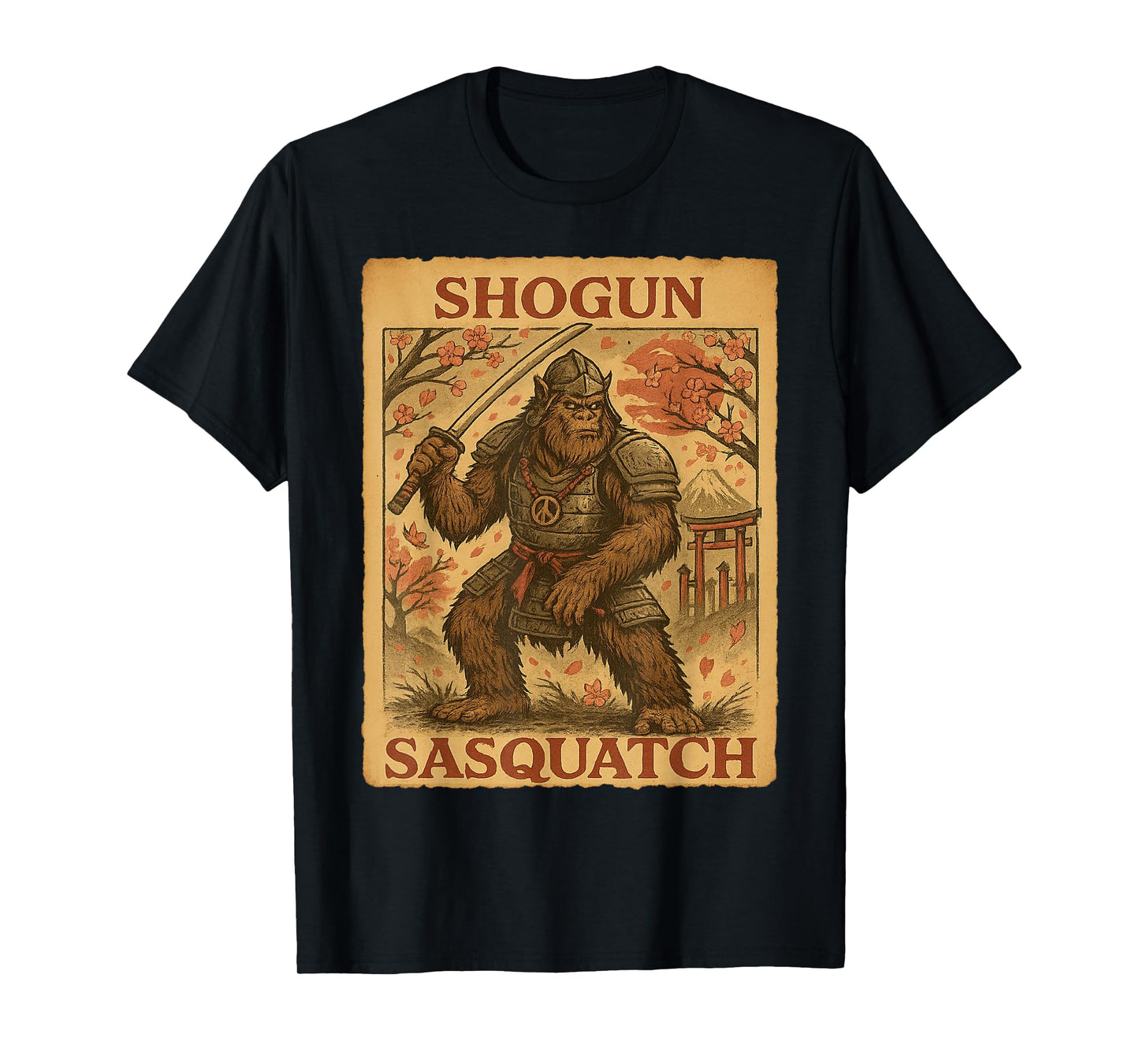 Shogun Sasquatch – Samurai Cryptid Graphic T-Shirt