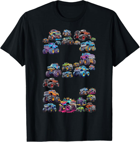 2 Years Old Kids Birthday Monster Truck It's My 2nd Birthday T-Shirt