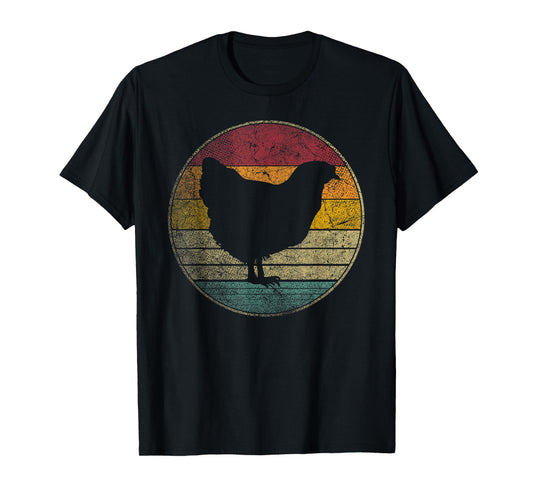 Chicken Hen Bird Farm Vintage Distressed Retro 70s 80s Gift T-Shirt