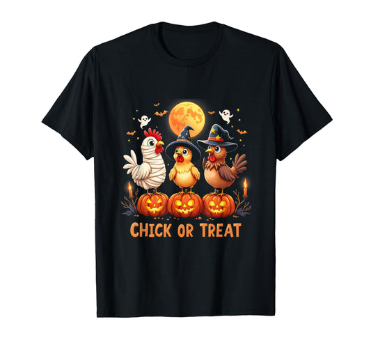 Halloween Chicken Chick Or Treat Funny Halloween Costume T-Shirt