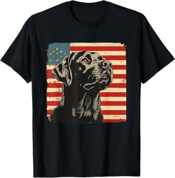 American Patriot 4th of July Labrador Retriever T-Shirt