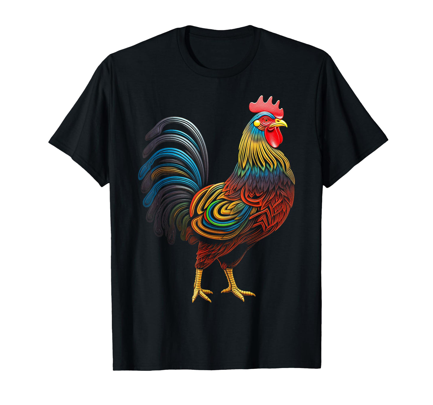 Chicken Abstract Colorful Art Animal Graphic Chicken T-Shirt