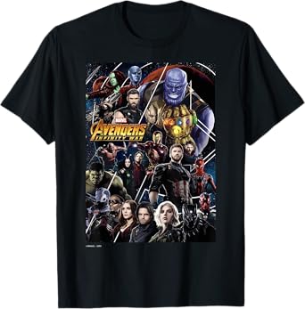 Marvel Avengers Infinity War Group Poster Graphic T-Shirt T-Shirt