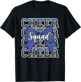 Blue Cheer Squad Funny Sport Cheerleader Cheerleading Team T-Shirt