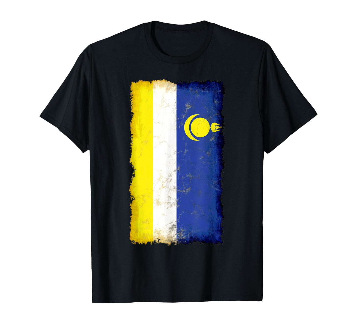 Distressed Buryatia Flag, National Pride Grunge Style T-Shirt