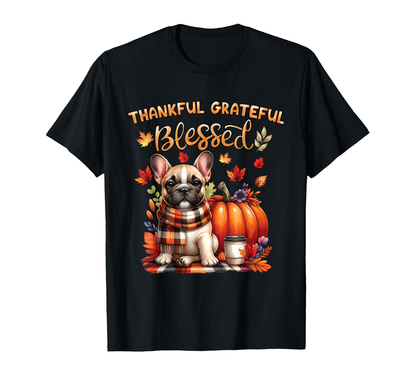 French Bulldog Lovers Pumpkin spice Happy Fall Y'all Autumn T-Shirt