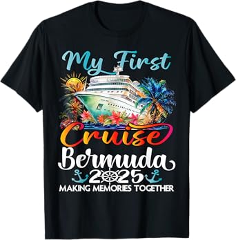 My First Cruise Bermuda 2025 Cute First Time Cruise Vacation T-Shirt