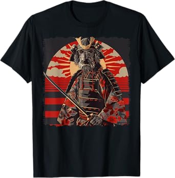 Irish Wolfhound Dog Japanese Art Samurai Ukiyo-e Vintage T-Shirt for Men Women Kids