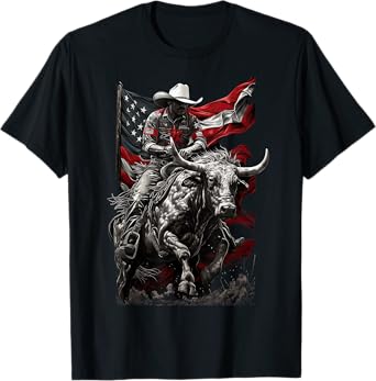 Rodeo Bucking Bull Riding Cowboy western T-Shirt
