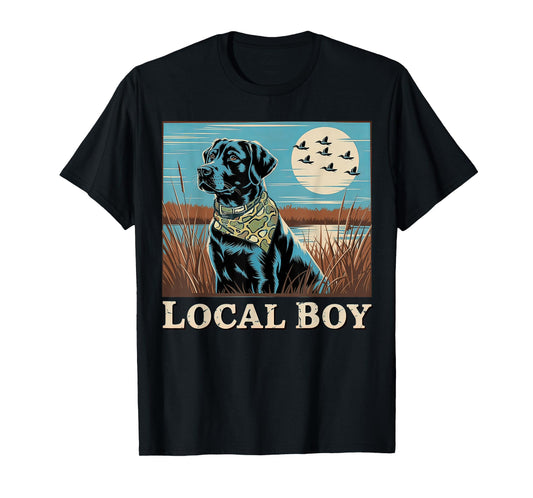 Local Boy Black Lab Hunting T-Shirt