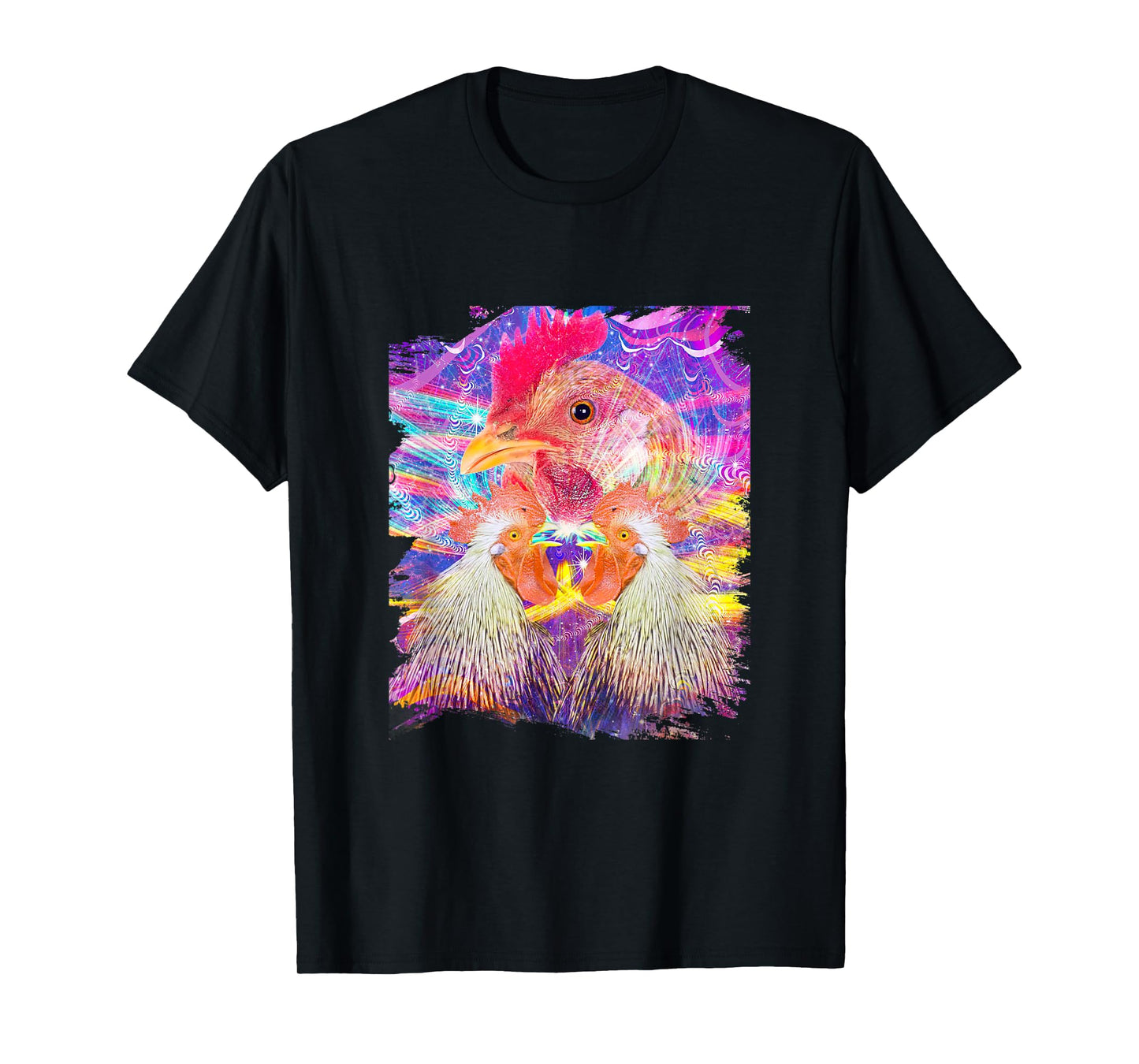 EDM Trippy Chicken Rave T-Shirt