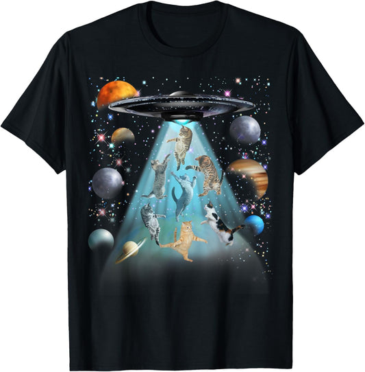 Galaxy Cat Funny T-Shirt for Cat Dad & Mom Lovers