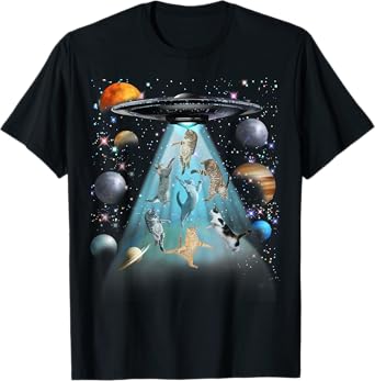 Galaxy Cat Funny T-Shirt for Cat Dad & Mom Lovers