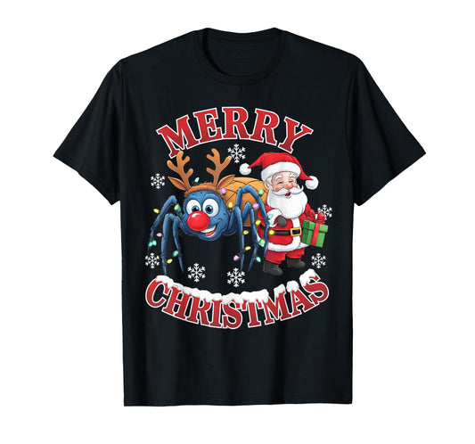 Cute Xmas Spider Santa on Spider Christmas T-Shirt