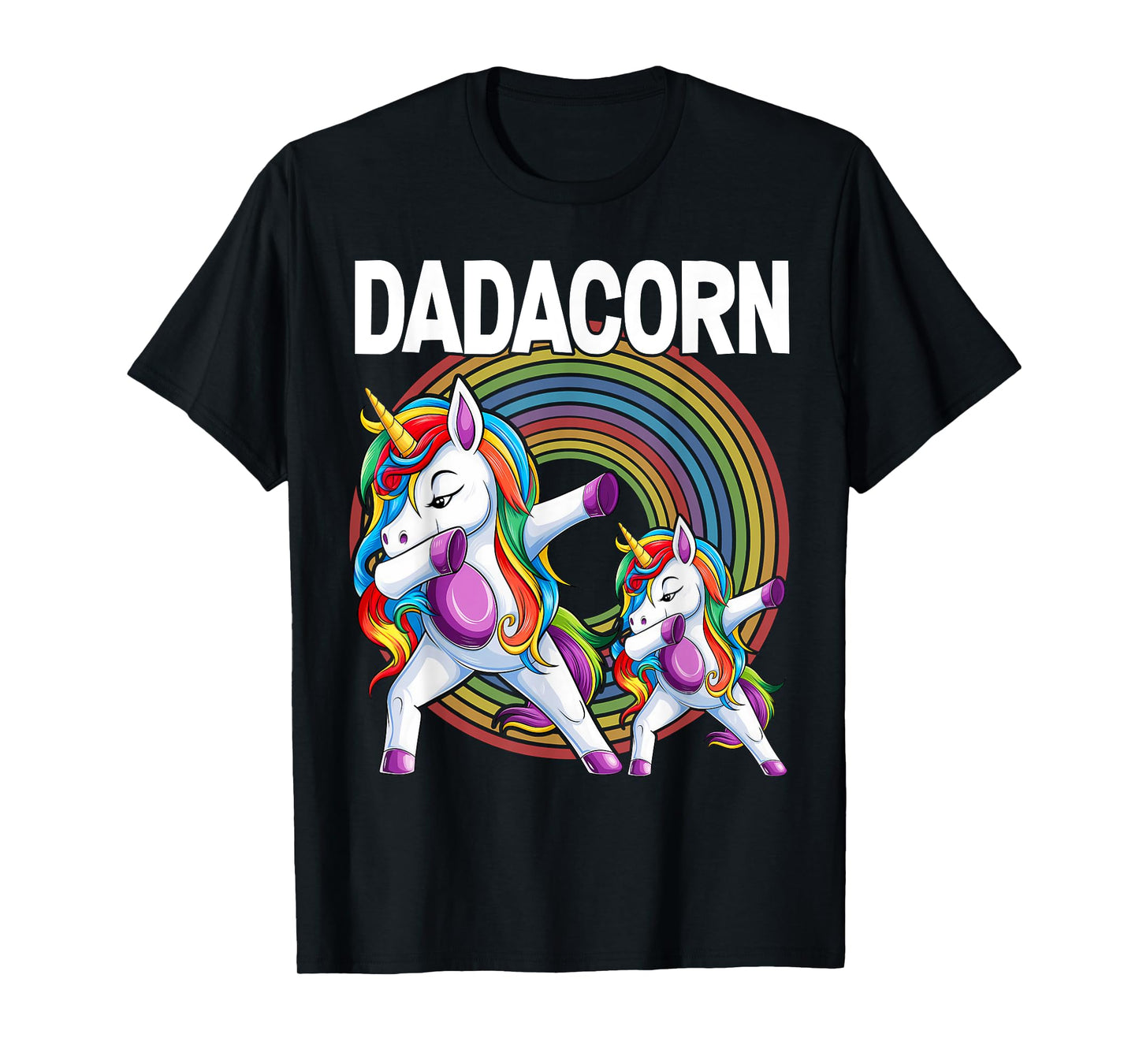 Dadacorn Unicorn Dad and Baby - Best Father T-Shirt