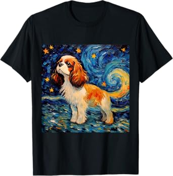 Cavalier King Charles Spaniel Starry Night T-Shirt