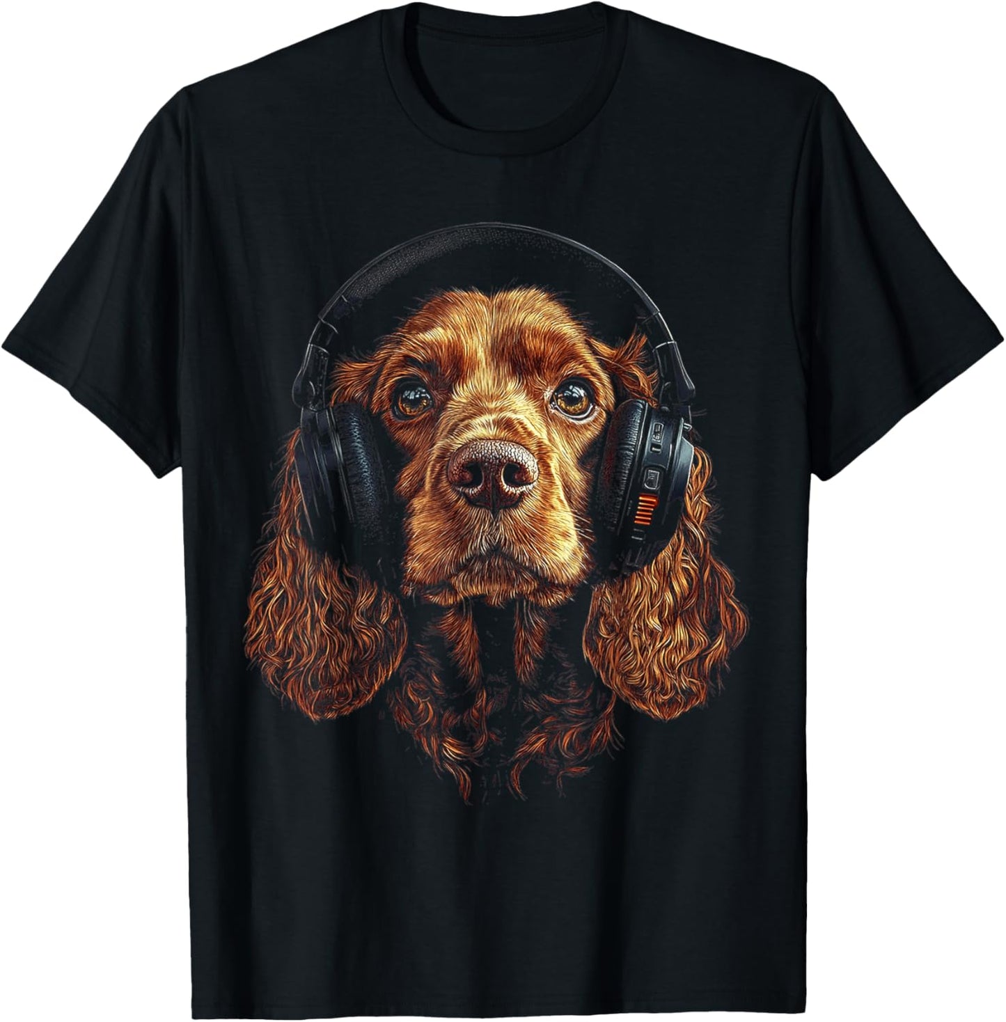 Sussex Spaniel Dog Pet Music Headphone Sussex Spaniel T-Shirt