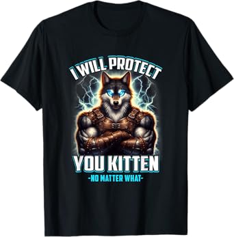 I'll Protect You Kitten No-Matter What Alpha Wolf Knight T-Shirt