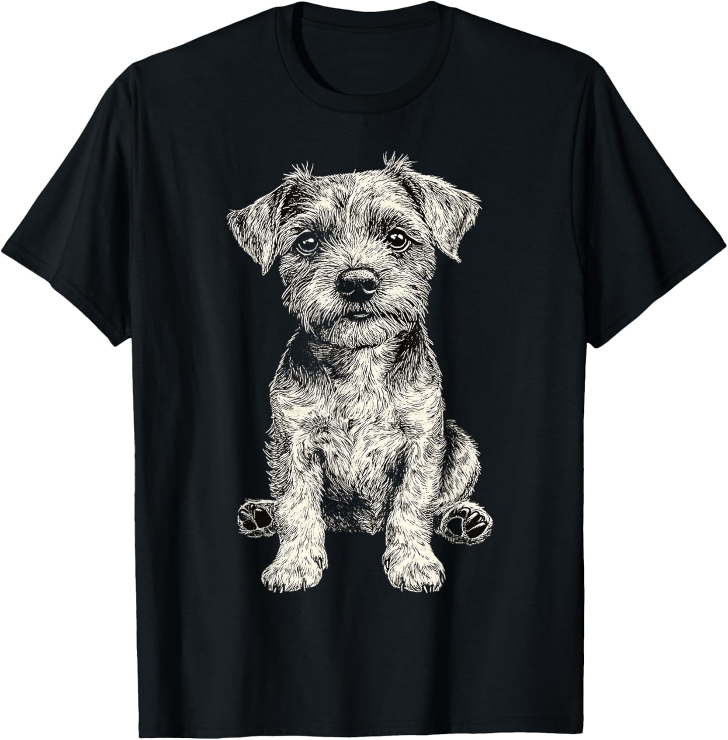 Border Terrier Dog Motif Pet Illustration Border Terrier T-Shirt