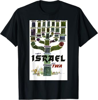 Fly TWA Israel Middle East Retro Vintage TShirt T-Shirt