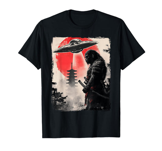 Bigfoot Samurai UFO Japan T-Shirt