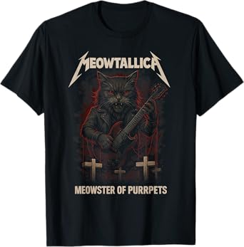 Meowtallica Meowster Of Purrpets - Funny Cat T-Shirt