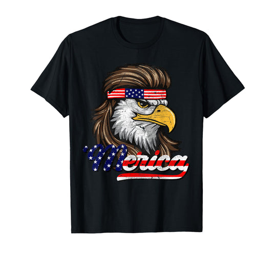 4th Of July Merica USA Flag Eagle Patriotic Men Women Kids T-Shirt
