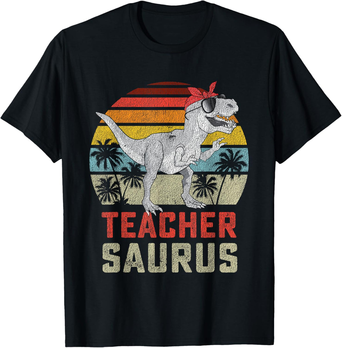 Teachersaurus T Rex Dinosaur Teacher Saurus Family Matching Men Women T-Shirt