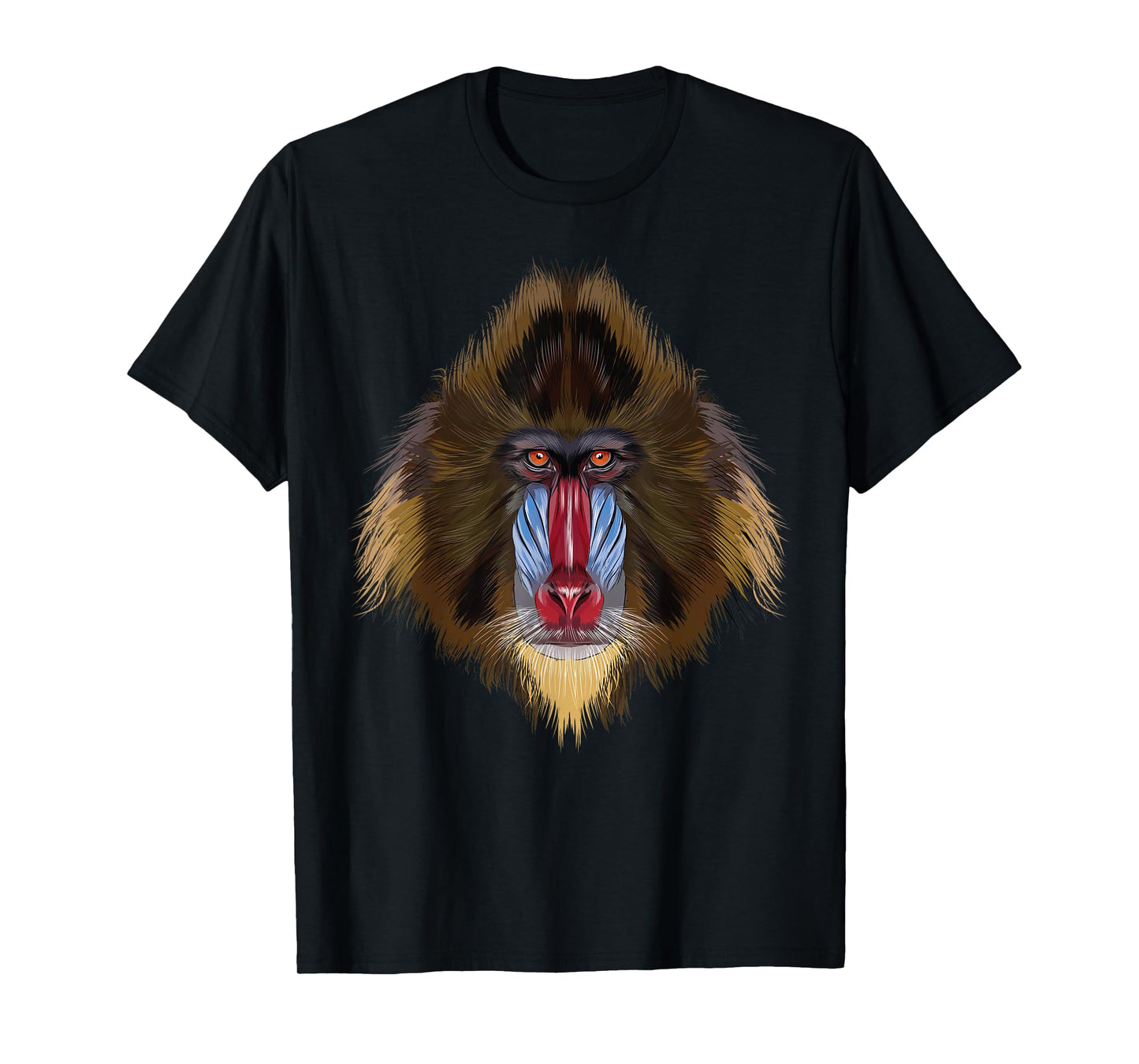 monkey Mandrill head art for lovers of African Safari Animal T-Shirt