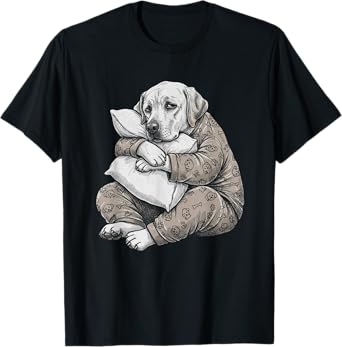 Funny Sleepy Labrador Retriever Pajama Men Women Kids Lab T-Shirt