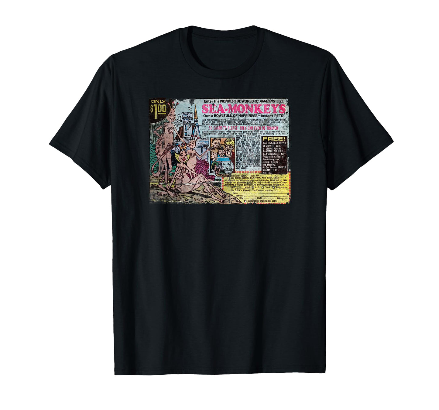 Retro Sea Monkeys Comic Book Ad Graphic T-Shirt T-Shirt